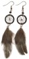 Ohrringe Dreamcatcher Feder, VE10 farbig sortiert