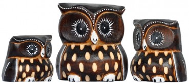 Eule Lilu 2, 8, 10, 12cm, im 3-er Set