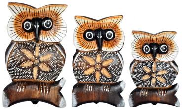 Eule Schu 2, 8, 10, 12cm, im 3-er Set