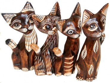 Katzen 15cm, im 4-er Set