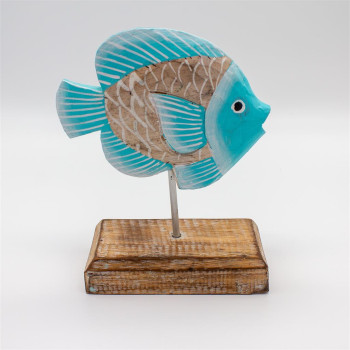 Stehender Fisch, 15 cm, t�rkis