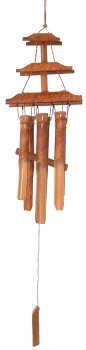 Bambus-Windspiel Tempel 40cm
