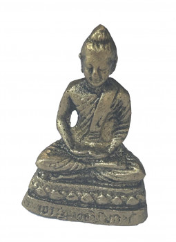 Mini-Statue Buddha 1, Messing antik, 3 cm