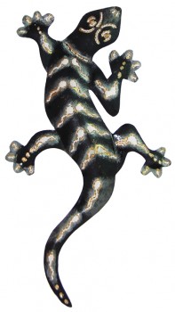 Gecko schwarz/grau/wei 30cm