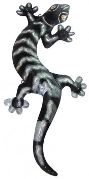 Gecko schwarz/grau/wei 80cm