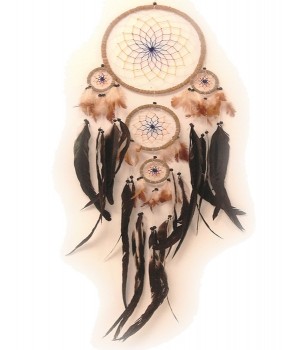 Dreamcatcher mit farbigem Netz, 22cm