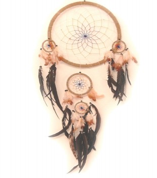 Dreamcatcher mit farbigem Netz, 30cm