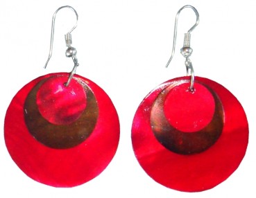 Ohrringe aus Muschel bunt, Nr.49, VE5