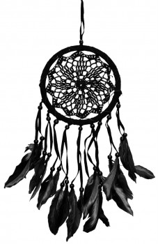 Dreamcatcher, Cotton black 16cm