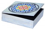Schatulle, 20x20x6cm, Blume des Lebens