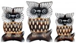 Eule Schu 1, 8, 10, 12cm, im 3-er Set