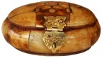 Schatulle aus Bone, oval, klein