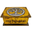 Schatulle 15x11x5, Baum d. Lebens, Gold