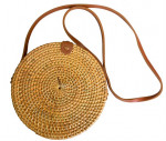 Handtasche Rattan hell 20 x 8cm