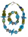 Halsband hellblau/hellgrn 