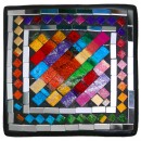 Mosaik-Schale, eckig, 16cm, poppigbunt, VE5