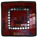 Mosaik-Schale, eckig, 16cm, rot, VE5