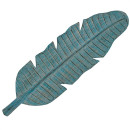 Schale Blatt t�rkis wash, 60 cm