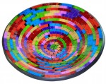 Mosaik-Schale, rund, 37cm, bunt, VE3
