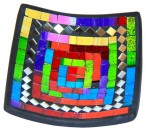 Mosaik-Schale, eckig, 16cm, bunt,  VE5