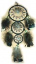 Dreamcatcher 11cm, Perlen, 3-fach, schwarz