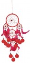 Dreamcatcher Nylon mit Capis, 12cm, rot