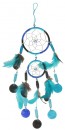 Dreamcatcher Nylon, trkis/schwarz, 7 cm