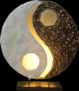 Leuchte Ying Yang natur 30 cm